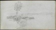 Sketchbook, page 28: Landscape Study. Creator: Ernest Meissonier (French, 1815-1891).