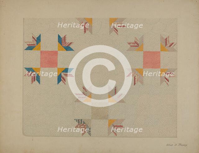 Patchwork Quilt, c. 1937. Creator: Elbert S. Mowery.