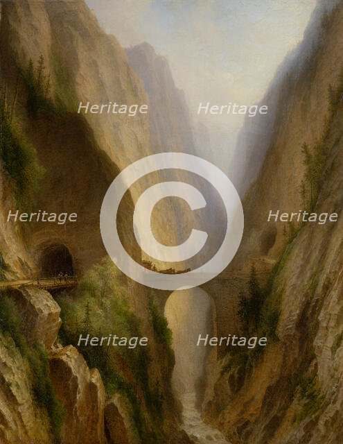 The Via Mala in Graubünden, 1872. Creator: Carl Morgenstern.