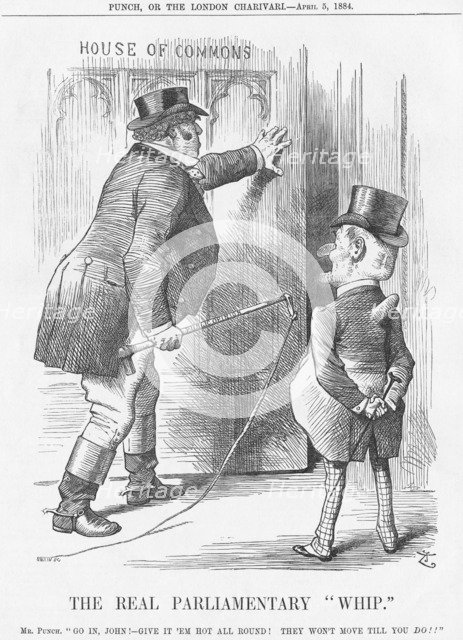 'The Real Parliamentary Whip', 1884. Artist: Joseph Swain