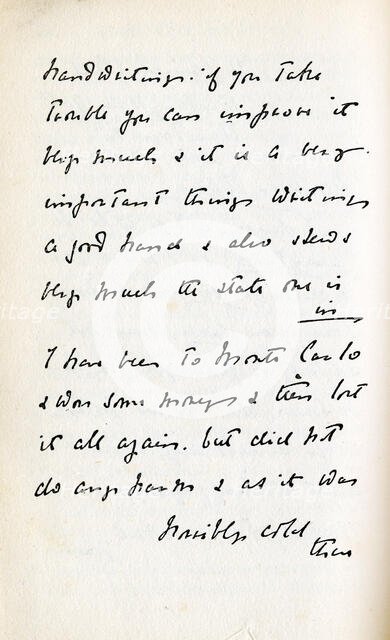 Letter to Lord Alfred Douglas from his father Lord Queensberry, c1890s. Creator: Marquis of Queensberry.