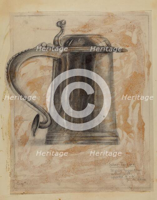Silver Tankard, 1935/1942. Creator: Joseph Leboit.
