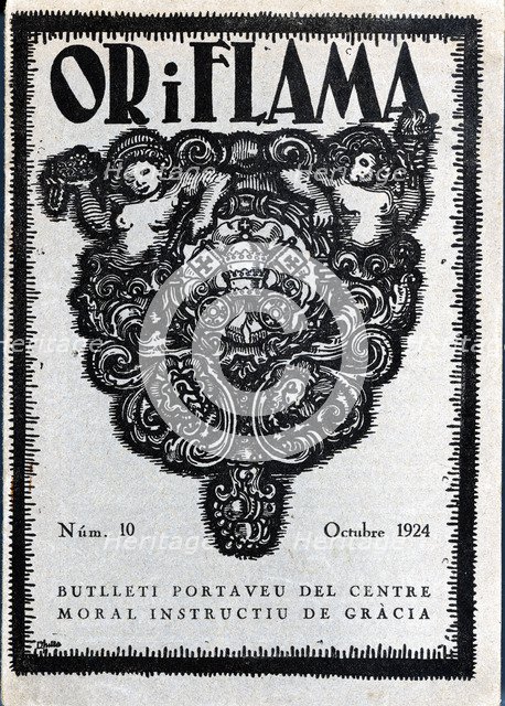 Cover of the magazine 'Or i Flama', number 10, October 1924, published in Barcelona.