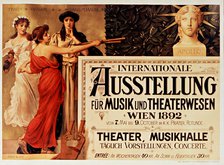 International exhibition for music and theater, Vienna, 1892. Creator: Klimt, Ernst (1864-1892).