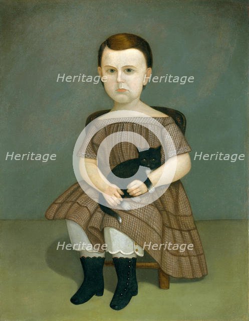 Martha Bartlett with Kitten, ca. 1860. Creator: Unknown.