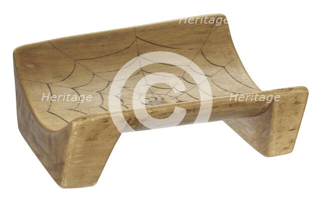 Boat seat with spider web design from Ecuador, early 20th century. Creator: Unknown.