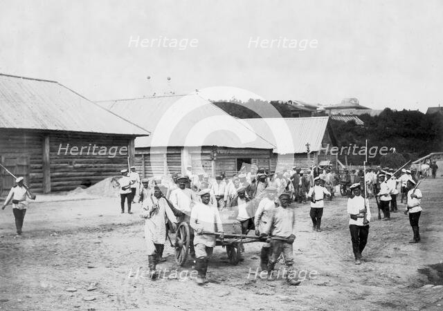 Work of Hard Labor Convicts, 1890. Creator: Ivan Nikolaevich Krasnov.