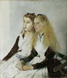The artist's nieces, Elisabeth and Maja, 1873. Creator: Anton Romako.