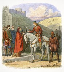 Edward the Martyr arriving at Corfe, Dorset, 978 (1864). Artist: James William Edmund Doyle