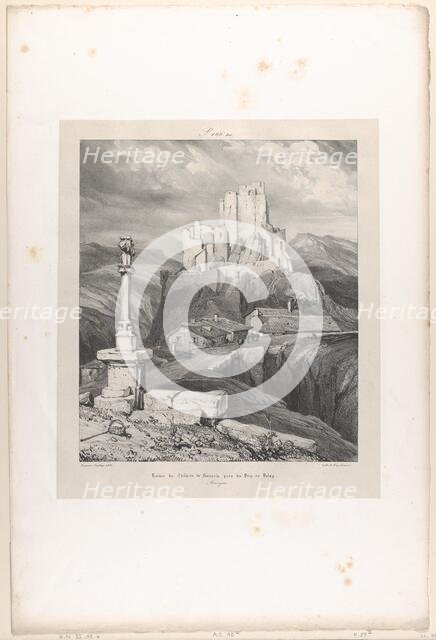 Ruines du Château de Bouzols, près du Puy en Velay, 1831. Creator: Godefroy Engelmann.