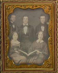 Group Portrait of Five People, about 1850-1855. Creator: Unknown.