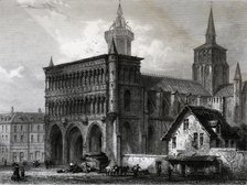 View of the Church of Notre Dame de Dijon, engraving from 1840.