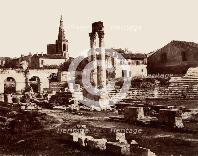 Théâtre Romain à Arles, 1860 or earlier. Creator: Edouard Baldus.