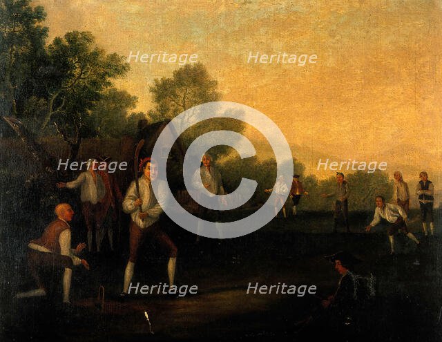 The game of cricket. Creator: Unknown.