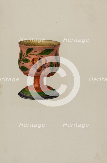Pa. German Salt Cup, c. 1941. Creator: Charles Henning.