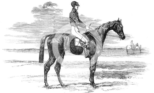 Epsom Races - "Mincepie", Winner of the Oaks, 1856.  Creator: Unknown.