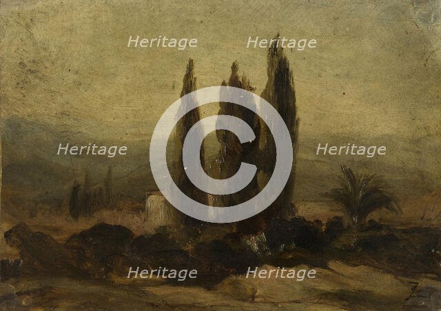 Les trois cyprès. Creator: Felix Francois Georges Philibert Ziem.