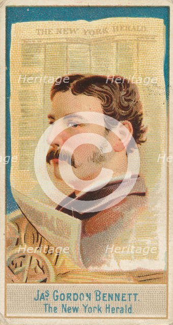 James Gordon Bennett, The New York Herald, from the American Editors series (N1) for Allen..., 1887. Creator: Allen & Ginter.