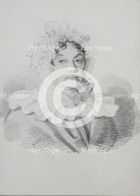 Portrait of Maria Ivanovna Rimskaya-Korsakova, née Naumova (1764-1832), 1820s. Creator: Hampeln, Carl, von (1794-after 1880).