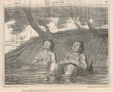 Ayant enfin trouvé le moyen de passer agréablement l'été de 1857, 19th century. Creator: Honore Daumier.