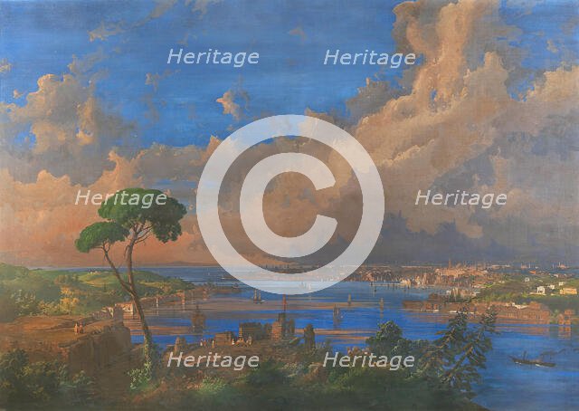 View of Istanbul, 1864. Creator: Caffi, Ippolito (1814-1866).