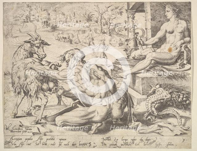 Asher, from the series The Twelve Patriarchs, 1550. Creator: Dirck Volkertsen Coornhert.