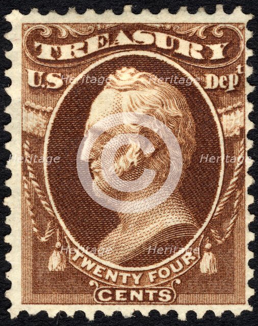 24c General Winfield Scott Treasury Department single, 1873. Creator: Unknown.