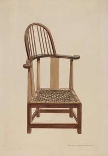 Corner Windsor Chair, c. 1939. Creator: Ernest A Towers Jr.