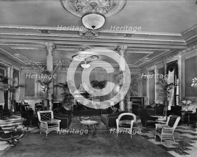 Lounge in foyer, Murray Hill Hotel, New York, N.Y, between 1905 and 1915. Creator: Unknown.