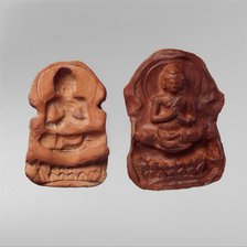 Mold and Impression for a Seated Buddha, 5th-7th century. Creator: Unknown.