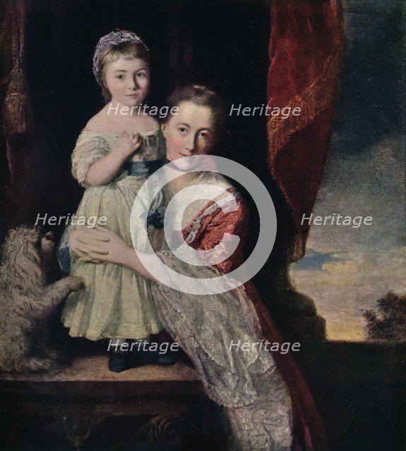 ''Duchess of Devonshire as a Child with Georgina, Countess of Spencer', 1760-61, (c1927).  Artist: Sir Joshua Reynolds.