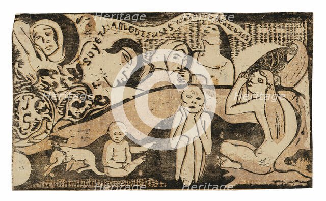 Soyez amoureuses, vous serez heureuses (Love, and You Will Be Happy), from the Suite of La..., 1899. Creator: Paul Gauguin.