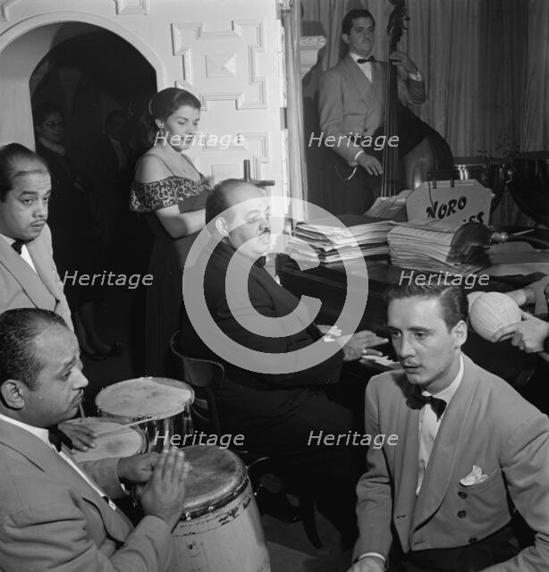Portrait of Noro Morales and Humberto López Morales, Glen Island Casino(?), N.Y., ca. July 1947. Creator: William Paul Gottlieb.