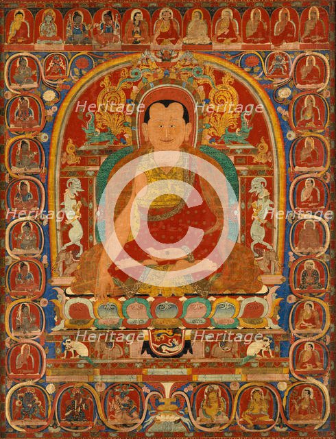 Lineage Portrait of an Abbot, ca. 1350. Creator: Unknown.