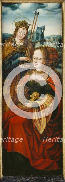 The Sts. Magdalen and Ursula right wing of an altarpiece, c1545-1550. Creator: Anton Woensam.