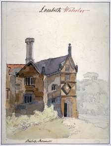View of a house in Lambeth Marsh, London, c1825. Artist: Anon