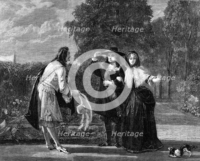 "Who Can This Be?" by C. R. Leslie, R.A., in the Sheepshanks Collection, South Kensington Mus...1861 Creator: Unknown.