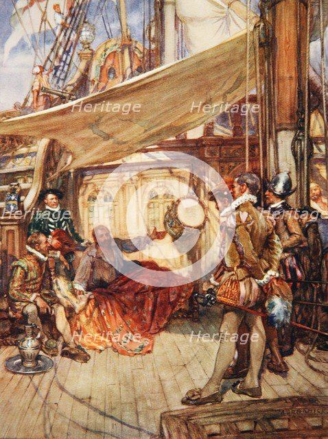 Drake's Drum, illustration from 'Drake's Drum and Other Songs of the Sea', 1905.