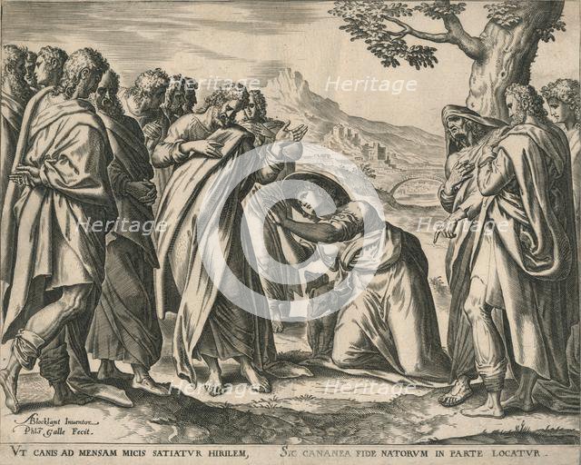 Christ and the Woman of Canaan, c1577-1579. Creator: Philip Galle.