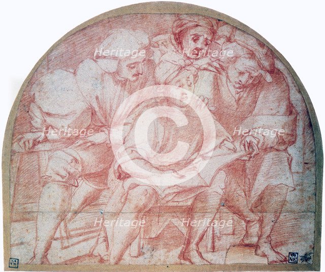 'Four Courtiers', c1514-1557. Artist: Jacopo Pontormo