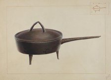 Iron Pot with Cover, c. 1937. Creator: Edward L Loper.