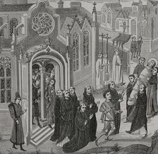 Benedictine monastery of Vézelay, in Burgundy, France, 1446-1448, (1877).  Creator: Unknown.