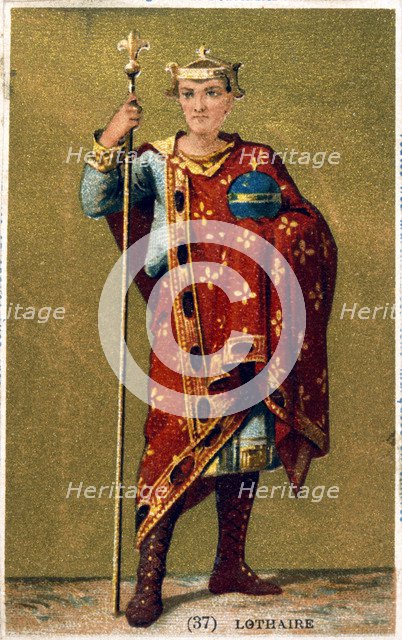 Lothaire, King of France from 954, 19th century. Artist: Anon