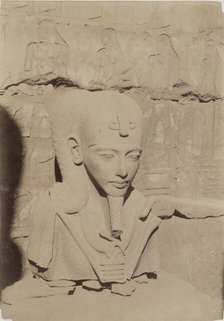Colossal Head at Karnak, 1890. Creator: Anon.