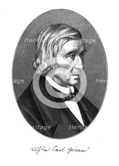 Wilhelm Carl Grimm, German author, 1887. Artist: Unknown