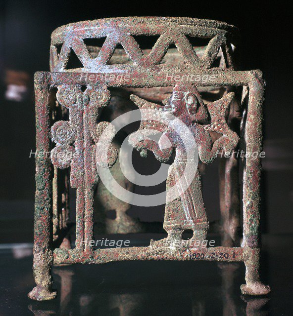 Cyprian bronze stand with open-work figures, 17th century BC. Artist: Unknown