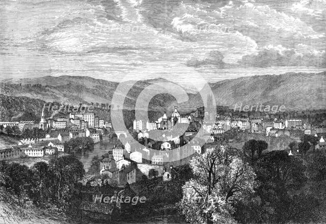 Tiverton, Devonshire, for which Lord Palmerston sat in the House of Commons, 1865. Creator: R. C. Hulme.