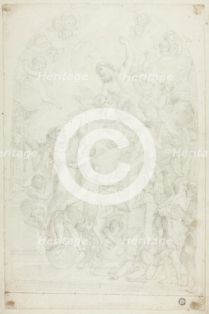 Christ Appearing to Monastic Saint in Ecstasy, n.d. Creator: Unknown.