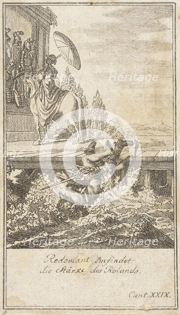 Plate 9 for Ariosto's 'Orlando Furioso', 1772. Creator: Daniel Berger.
