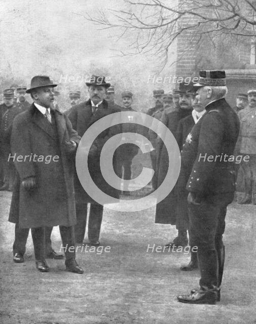 'La Medaille Militaire de Joffre; Le President felicite le chef de nos armees', 1914. Creator: Unknown.